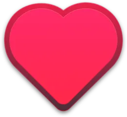 Icon of a red heart.